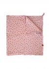Muslin baby blanket with a hanger pink floral print 0002_F25130