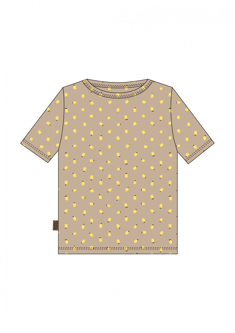 Top with small lemon allover print 0106_S25233