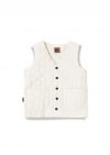 Vest creme quilted with pockets and buttons 0298_F25311