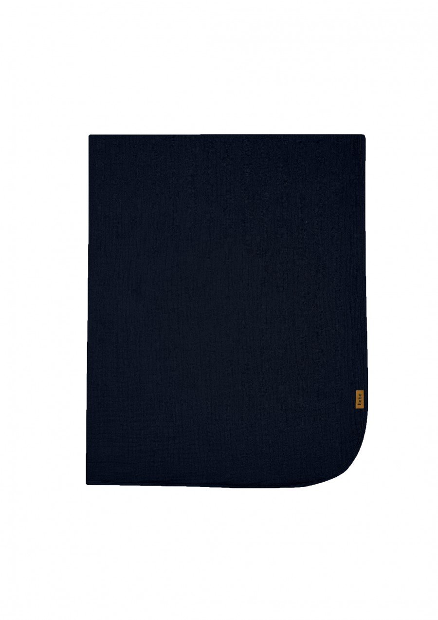 Blanket dark blue muslin SS24229