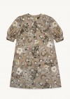 Dress with collar and oyster allover print for female KLA24036