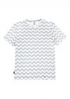 Top with grey zig zag print for adults TUT014