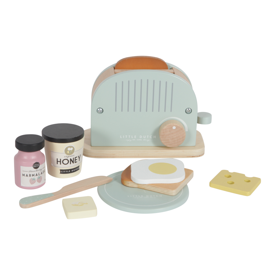 Wooden Children`s toaster set LD4461