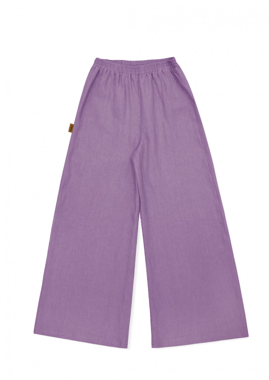 Pants lilac linen for female SS24455