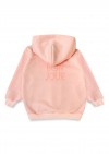 Hoodie with PARIS BONJOUR placment print pink 0130_F25258