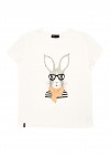 Top white with  Easter bunny for famale E21047