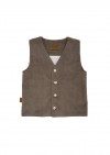 Vest taupe corduroy 0112_F25049