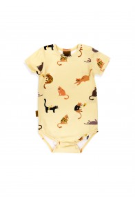 Body yellow with cats print
