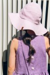 Hat linen light violet SS24117