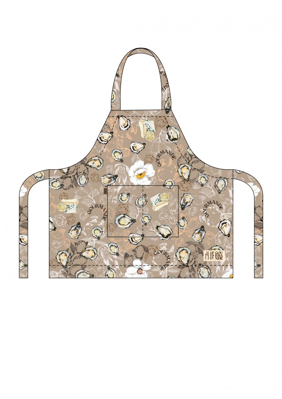 Apron with oyster allover print KLA24051