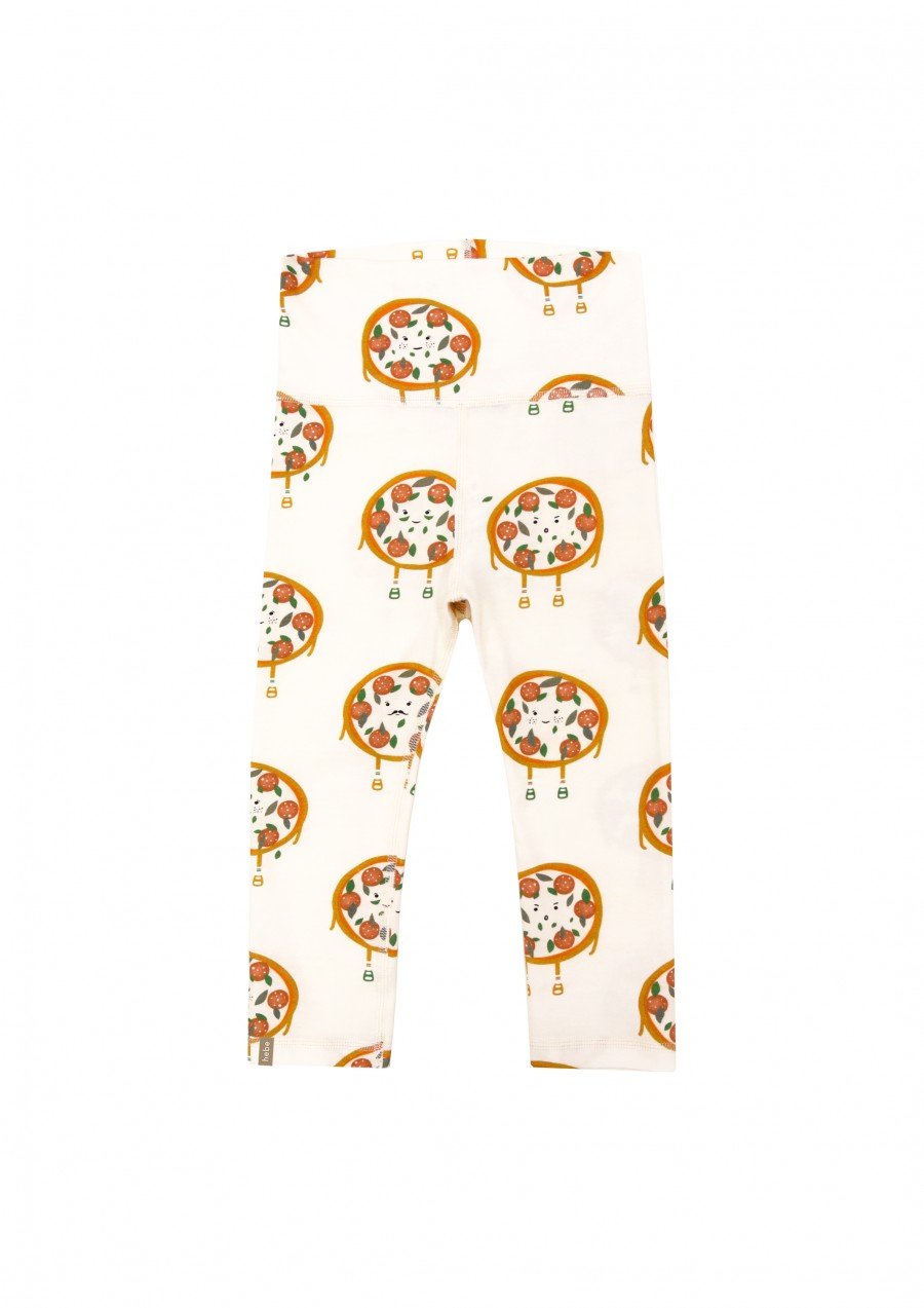 Leggings with high waist and pizza print SS23064