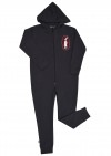 Girls jumpsuite anthracite grey with embroidery FW19114