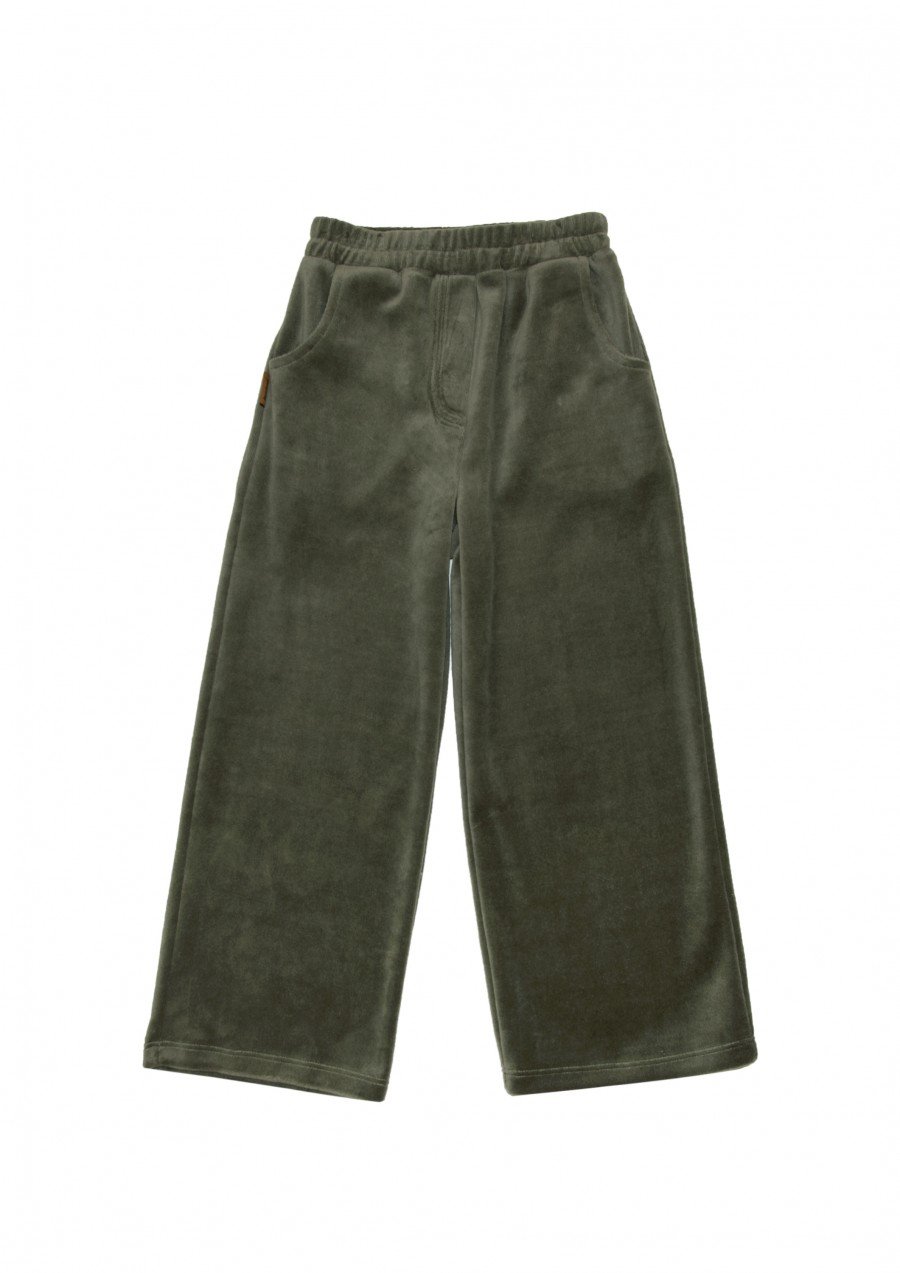 Pants green cotton velvet FW24177