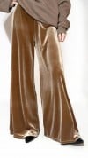 Golden brown velvet pants, long 0393_LM014