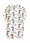 Warm sweaterdress with white pool print for female SS20087