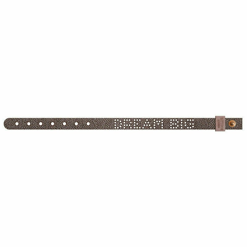 Leather Bracelet Metallic Bronze - DREAM BIG onesize LEAB0013