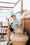 Shirt for boy with green stripes SS20006