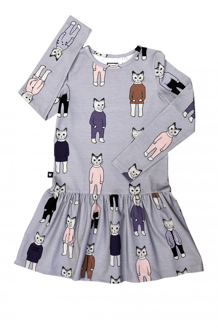 Lavander dress with cats FW18015