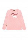 Top pink with white unicorn print FW23119L