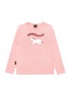 Top pink with white unicorn print FW23119L