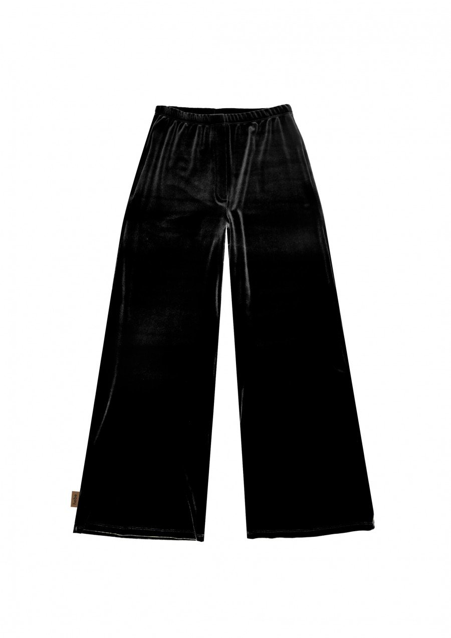 Pants black velvet FW23278L