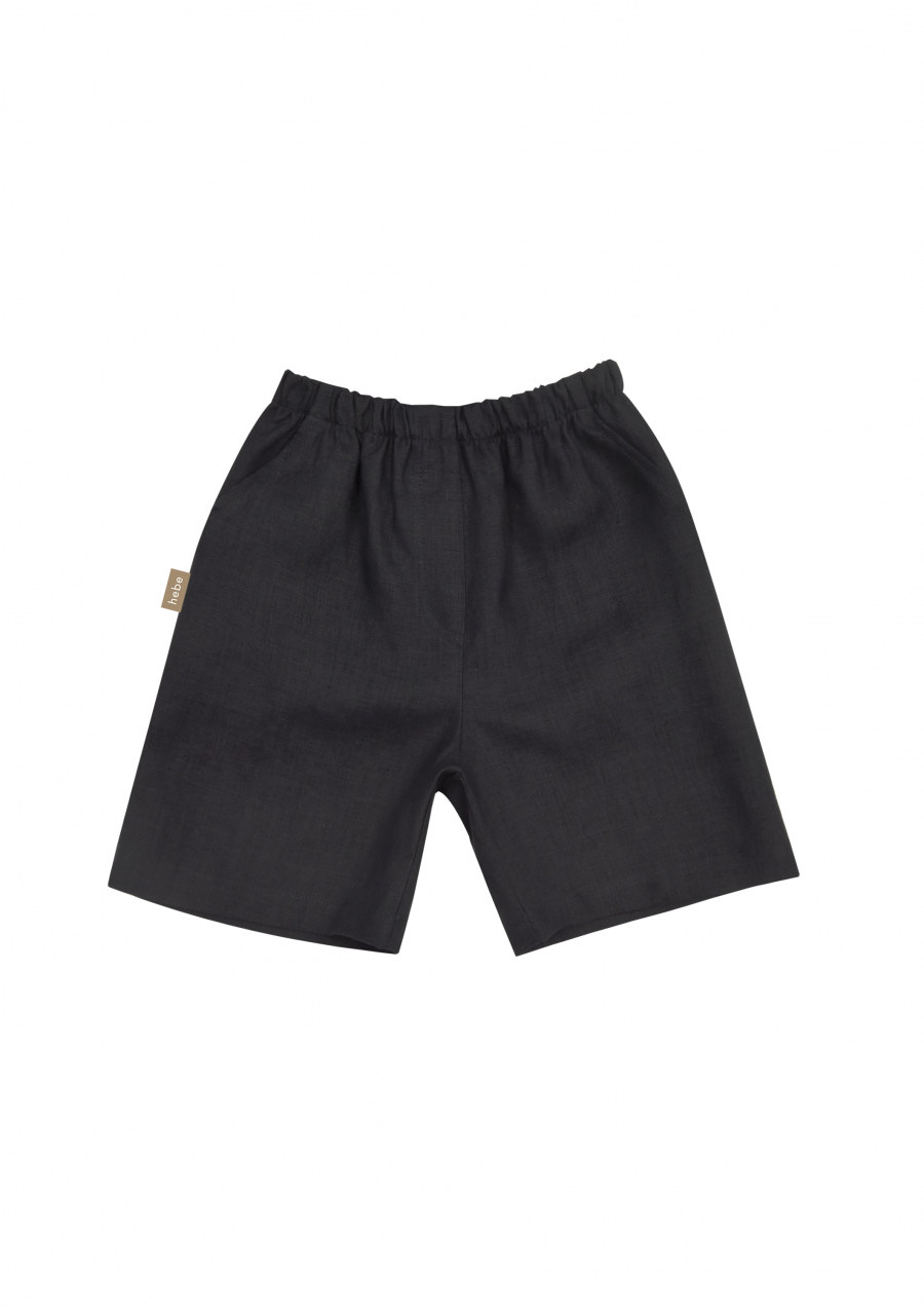 Shorts black linen for boy SS23352