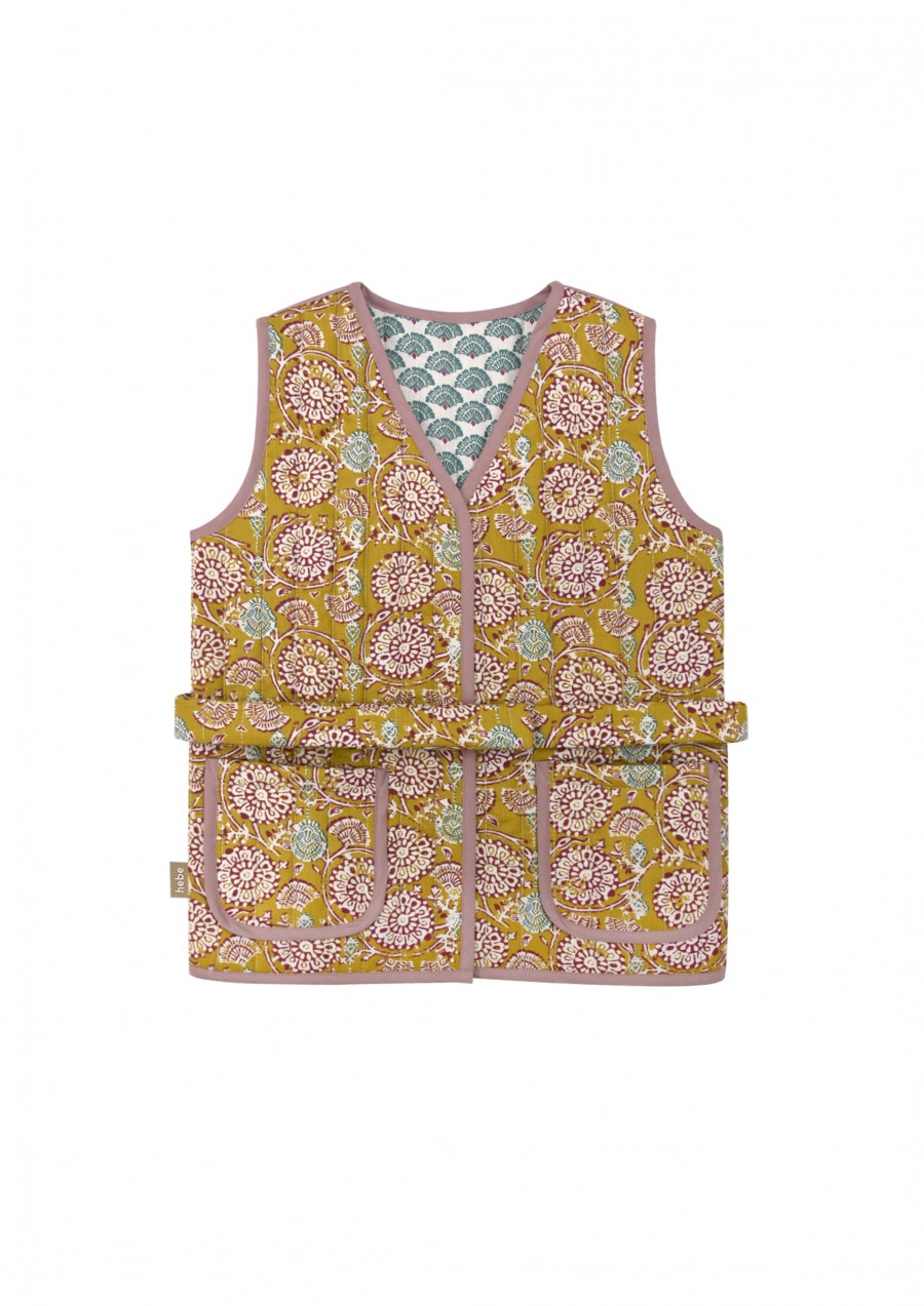 Vest quilted fabric with print SS23126