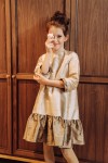 Exclusive dress golden with frill FW20064