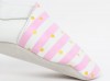 Soft Sole "Spots & Pink Stripes White 1000-025-02