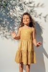 Dress yellow tie-dye with embroidery lemon SS23255L