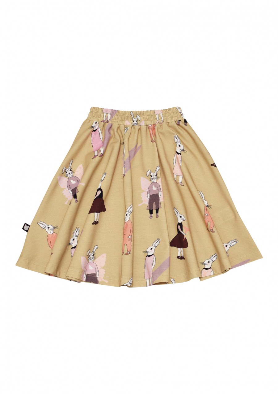 Skirts light mustard with bunny print FW19033