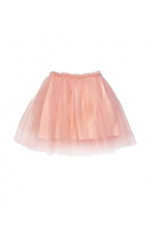 Skirt pink jersey and multiple layer tulle 0142_F25120