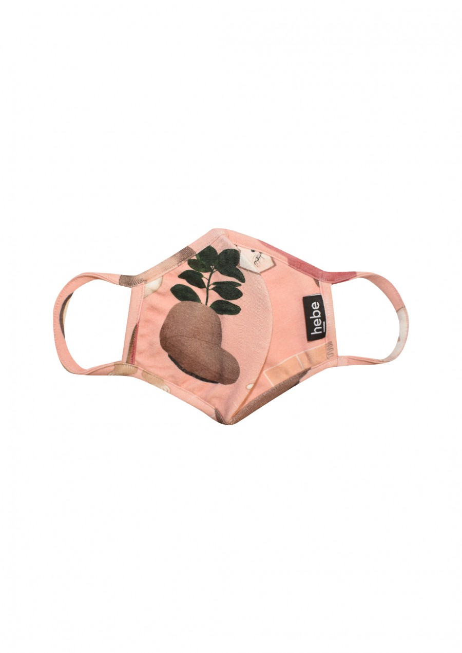 Face mask with pink print FW20251