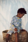 Warm shorts with blue animal print for boys SS21307L