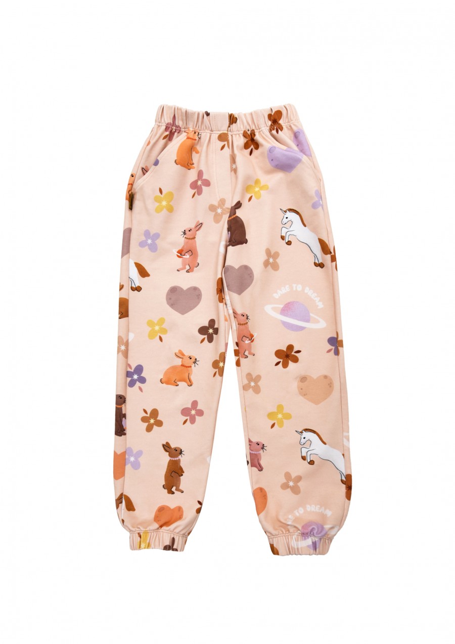 Sweatpants with allover unicorn print FW24123