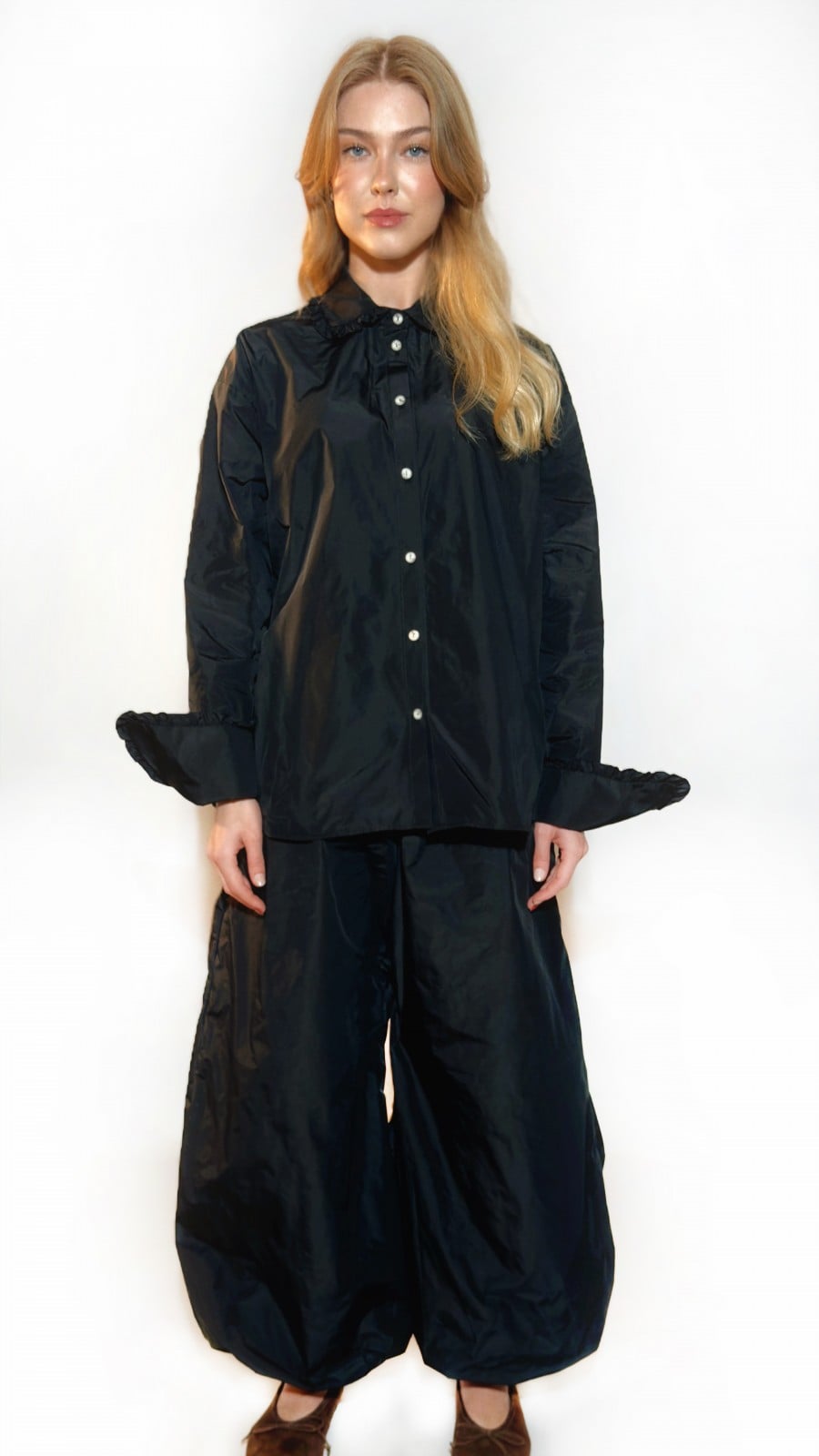 Black Chic Balloon Pants 0394_LM065