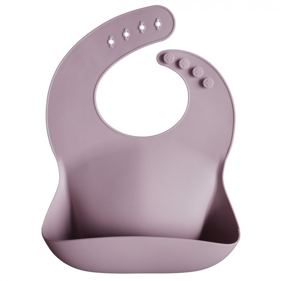 Mushie Silicone Bib - Pale Mauwe 2500129