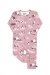 Pink romper with penguins and seals MRA1001