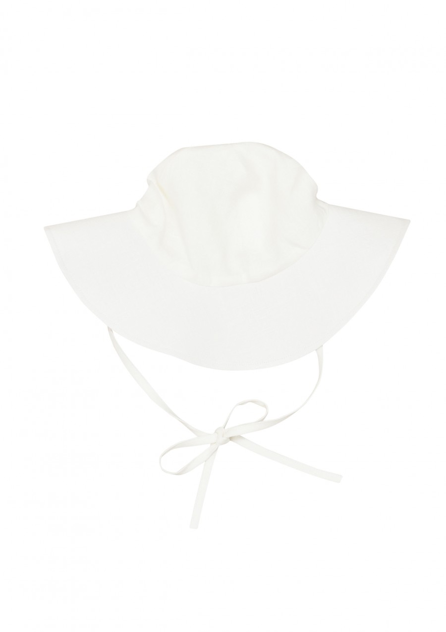 Sun hat white linen SS19098