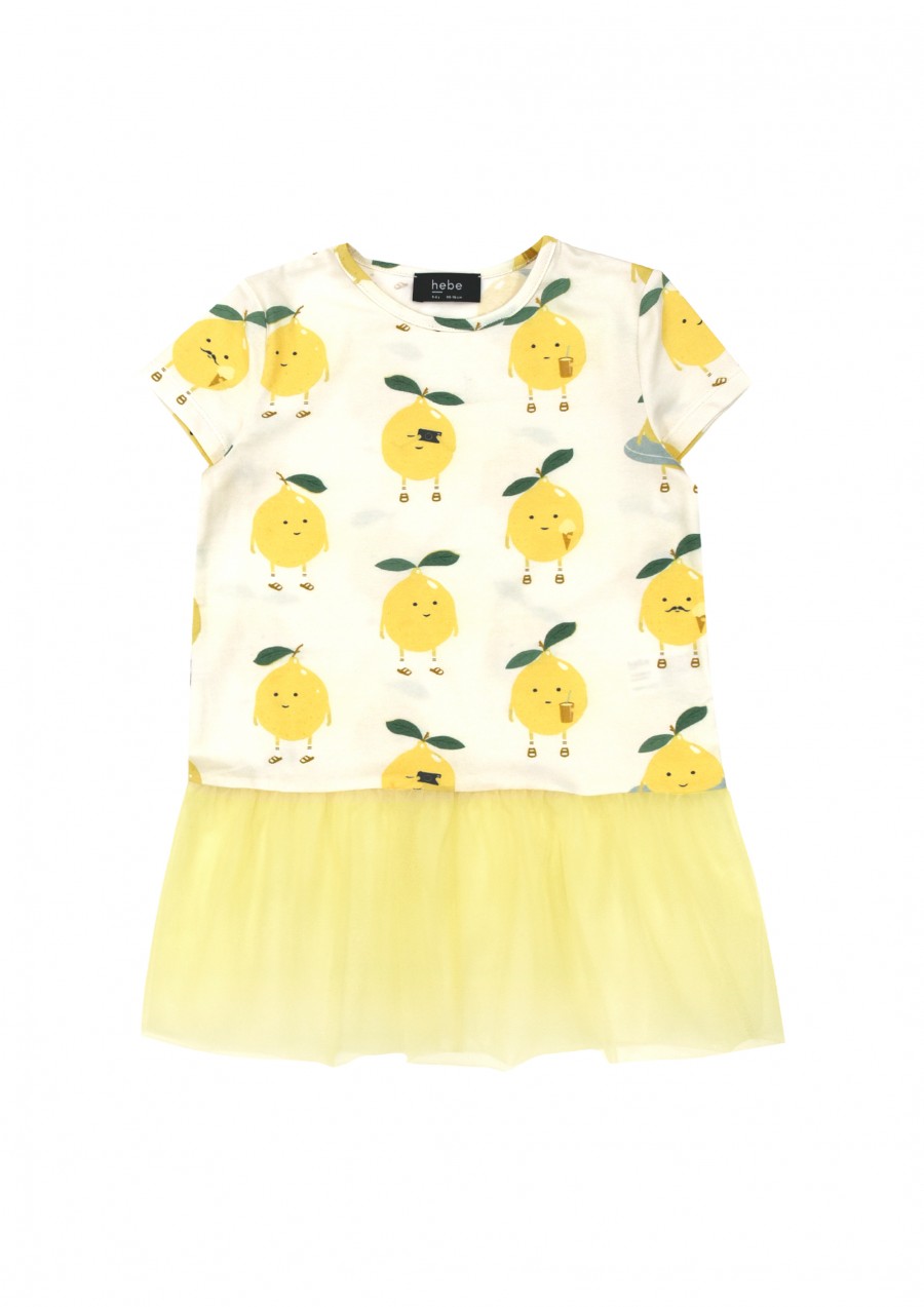 Top with tulle and lemons print SS23248