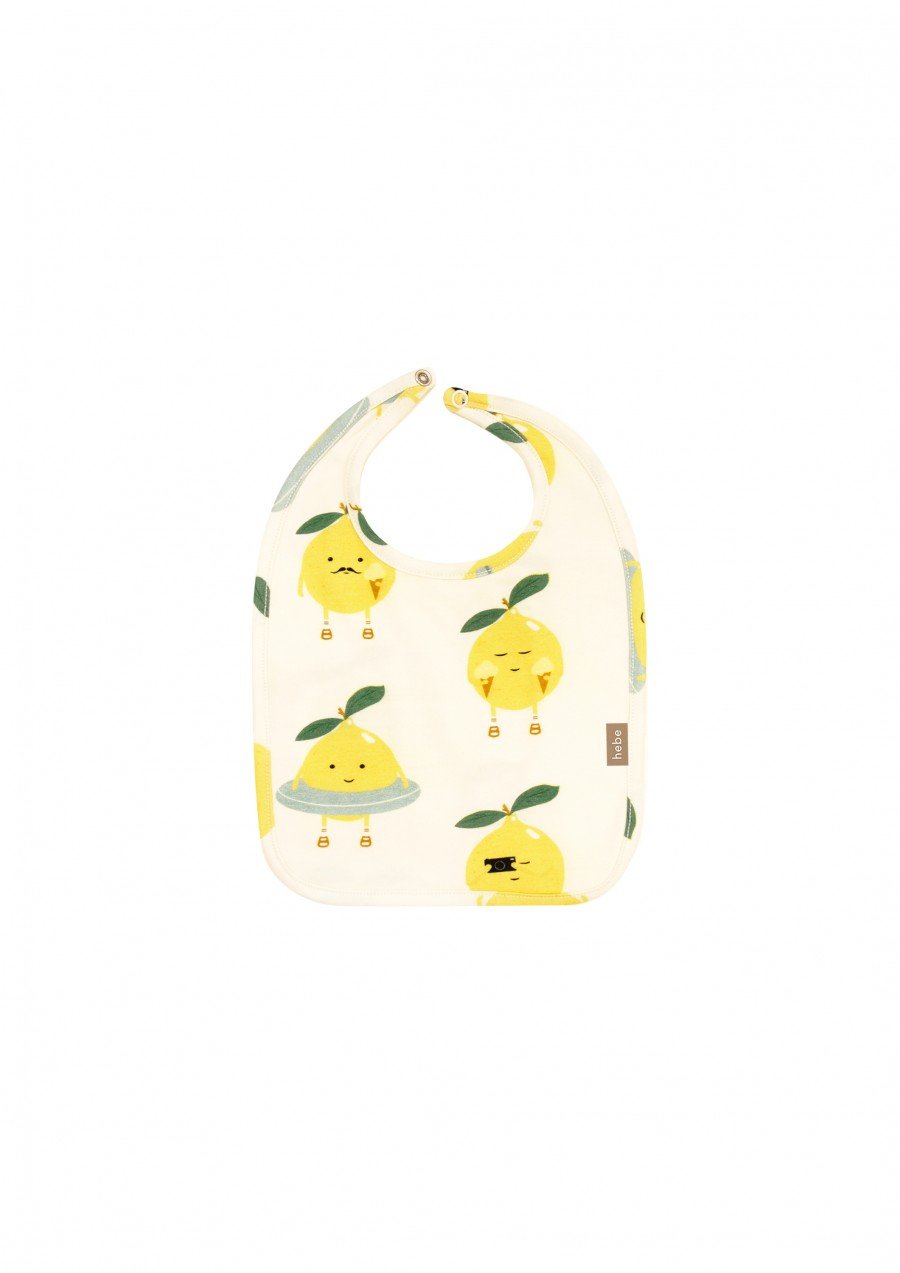 Baby bib with lemons print SS23237