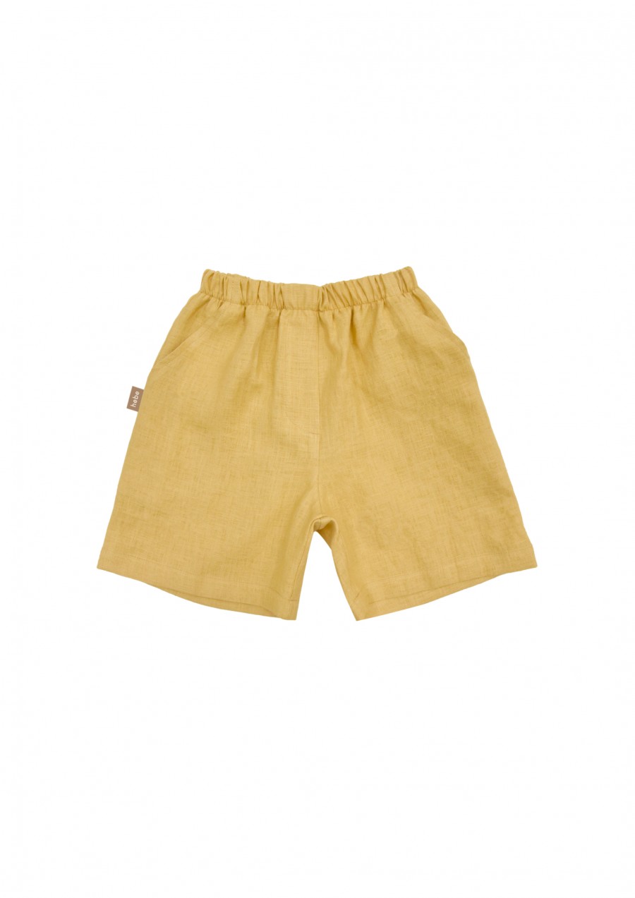 Shorts dusty yellow linen for boy SS23224L