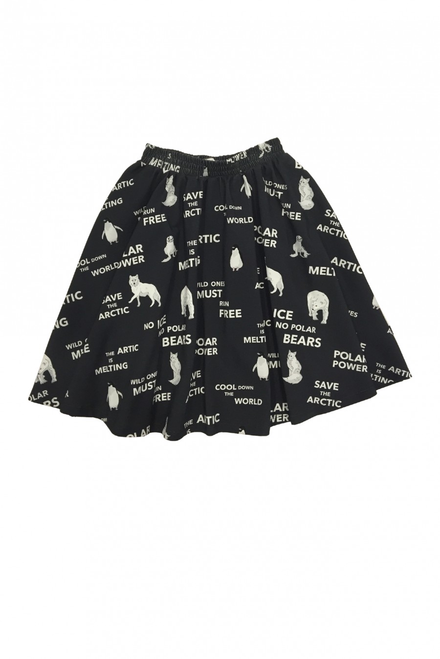 Black skirt with qoutes MSV1002
