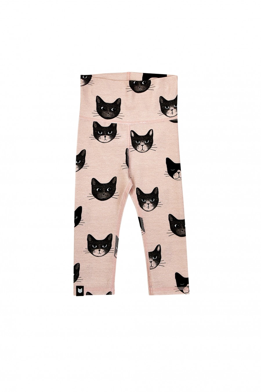 Pink high waist leggings with cats FW18101