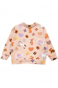 Sweater with allover unicorn print