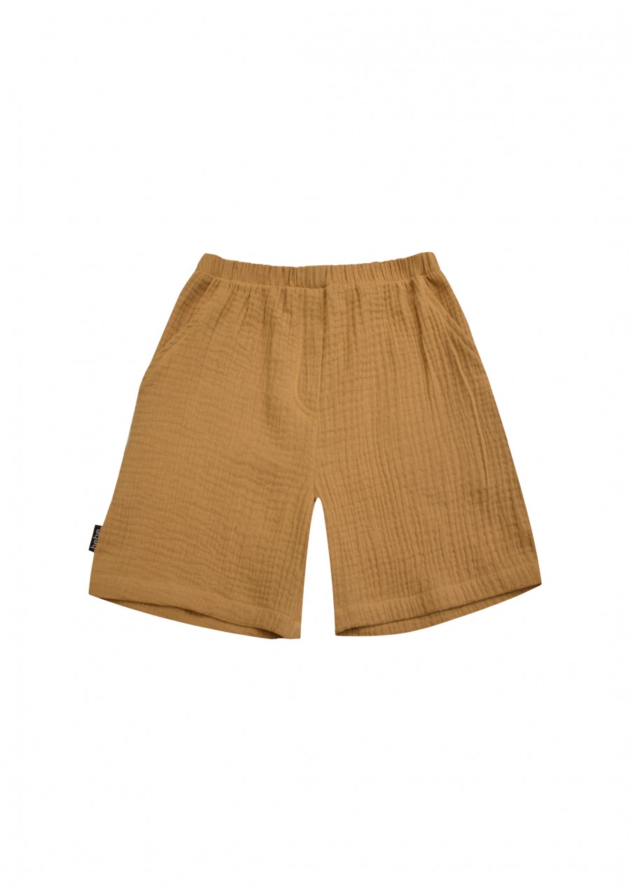 Shorts light brown muslin for boys SS21171L