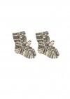Merino wool socks for baby, black and white SS20220