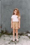 Shorts beige linen for girl SS19126