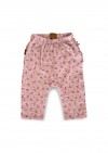 Muslin pants with ruffles on the back pink floral print 0297_F25133