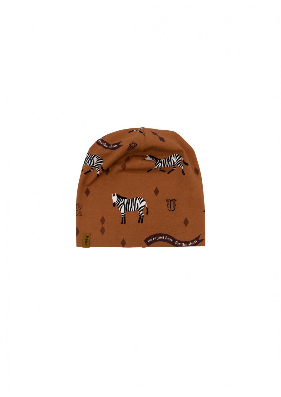 Hat with zebra print FW23036